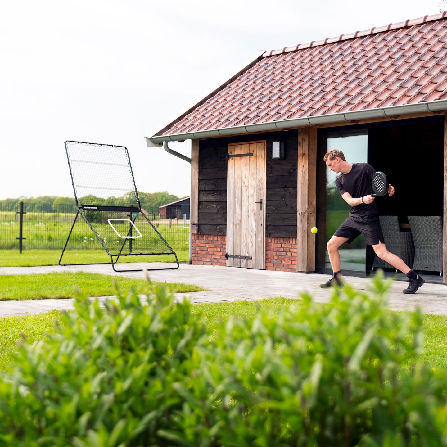 Smash Padel Rebounder 202x124 cm schwarz