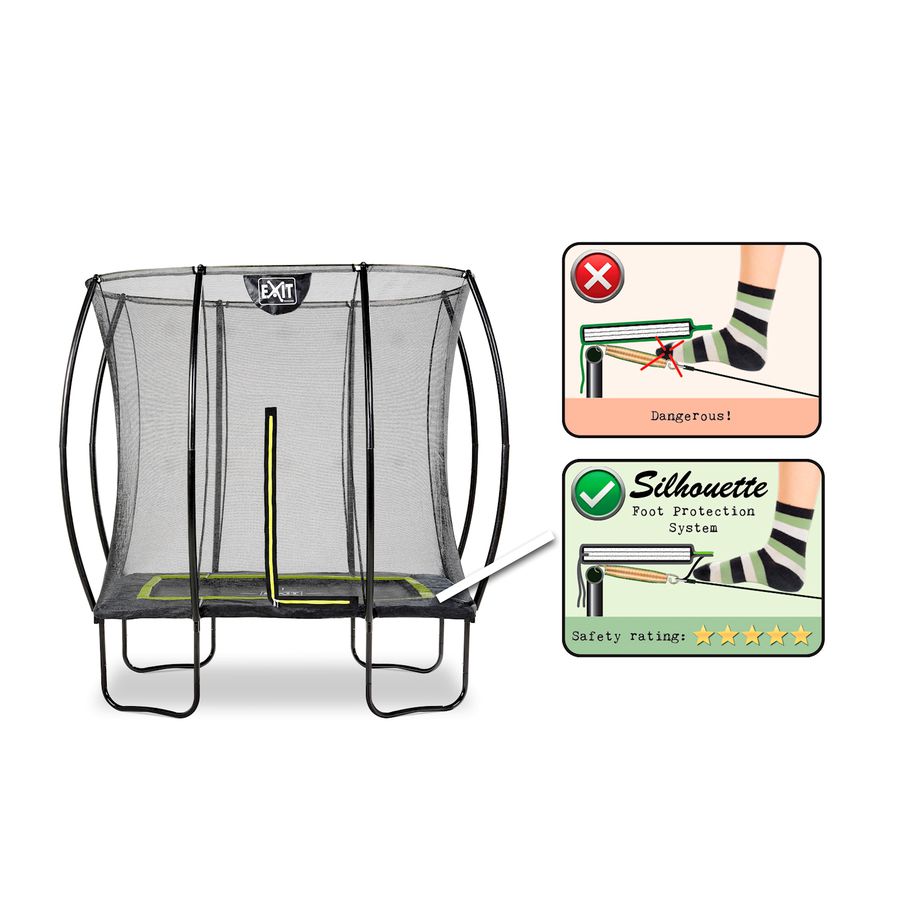 Silhouette Trampolin 153x214cm - schwarz