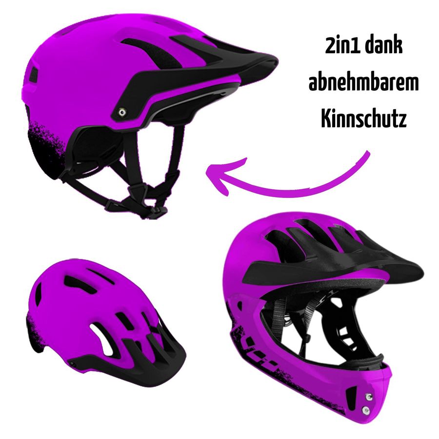 frezzo Rowdy Fullface Helm Viola violett Grösse S