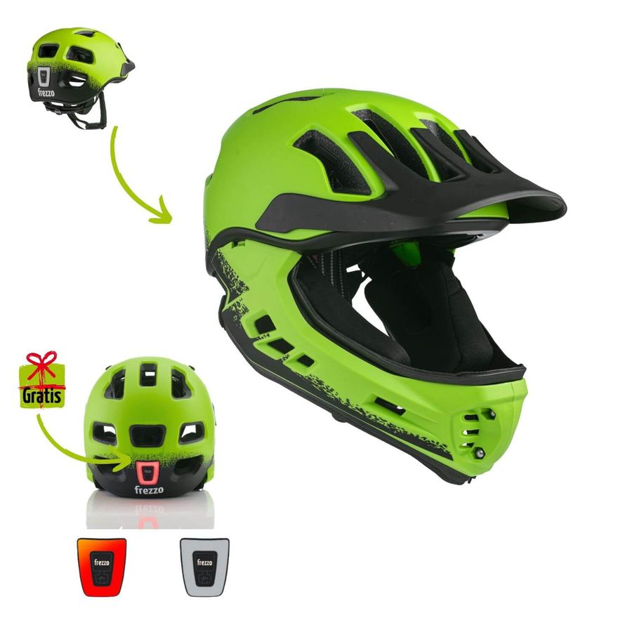 frezzo Rowdy Fullface Helm Frog grün Grösse M