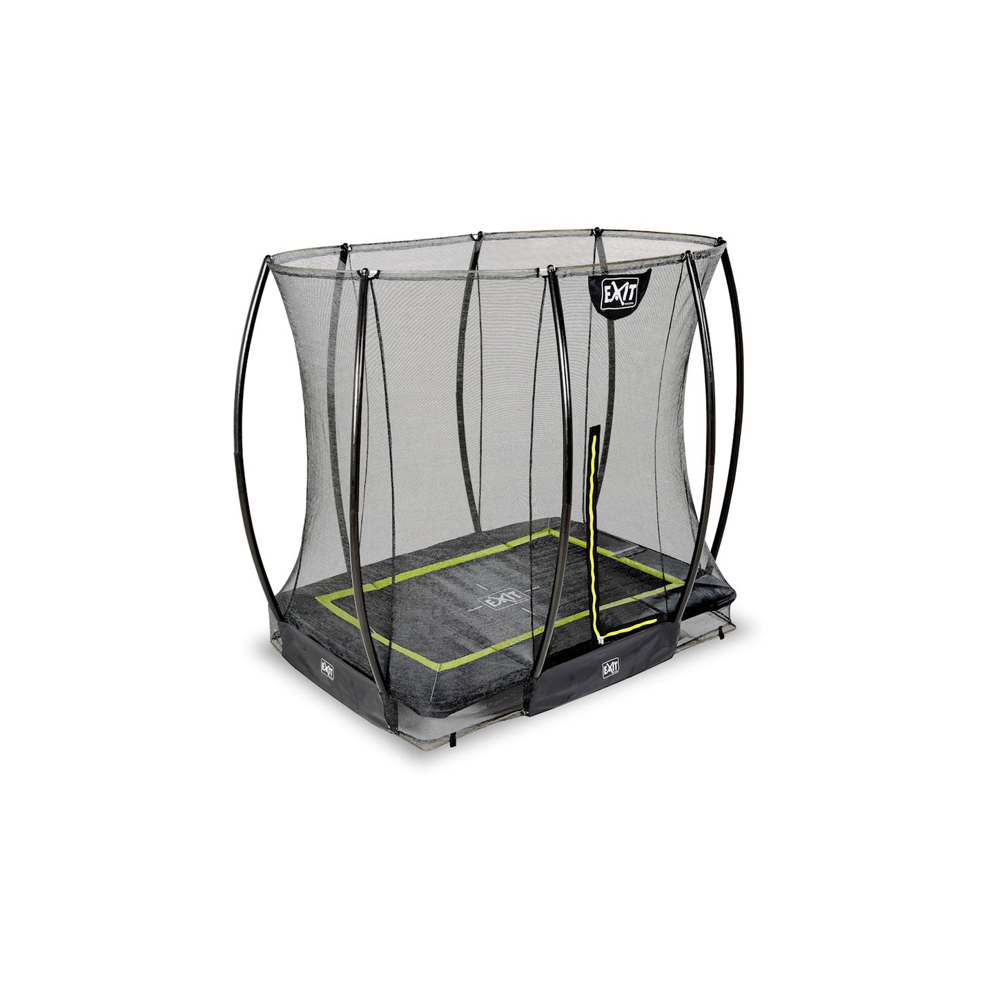 Silhouette Bodentrampolin 153x214cm mit Sicherheitsnetz - schwarz