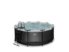 Pool inkl. Sandfilterpumpe 360x122 cm - Black Leather