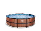 Pool inkl. Sandfilterpumpe 488x122 cm - Wood