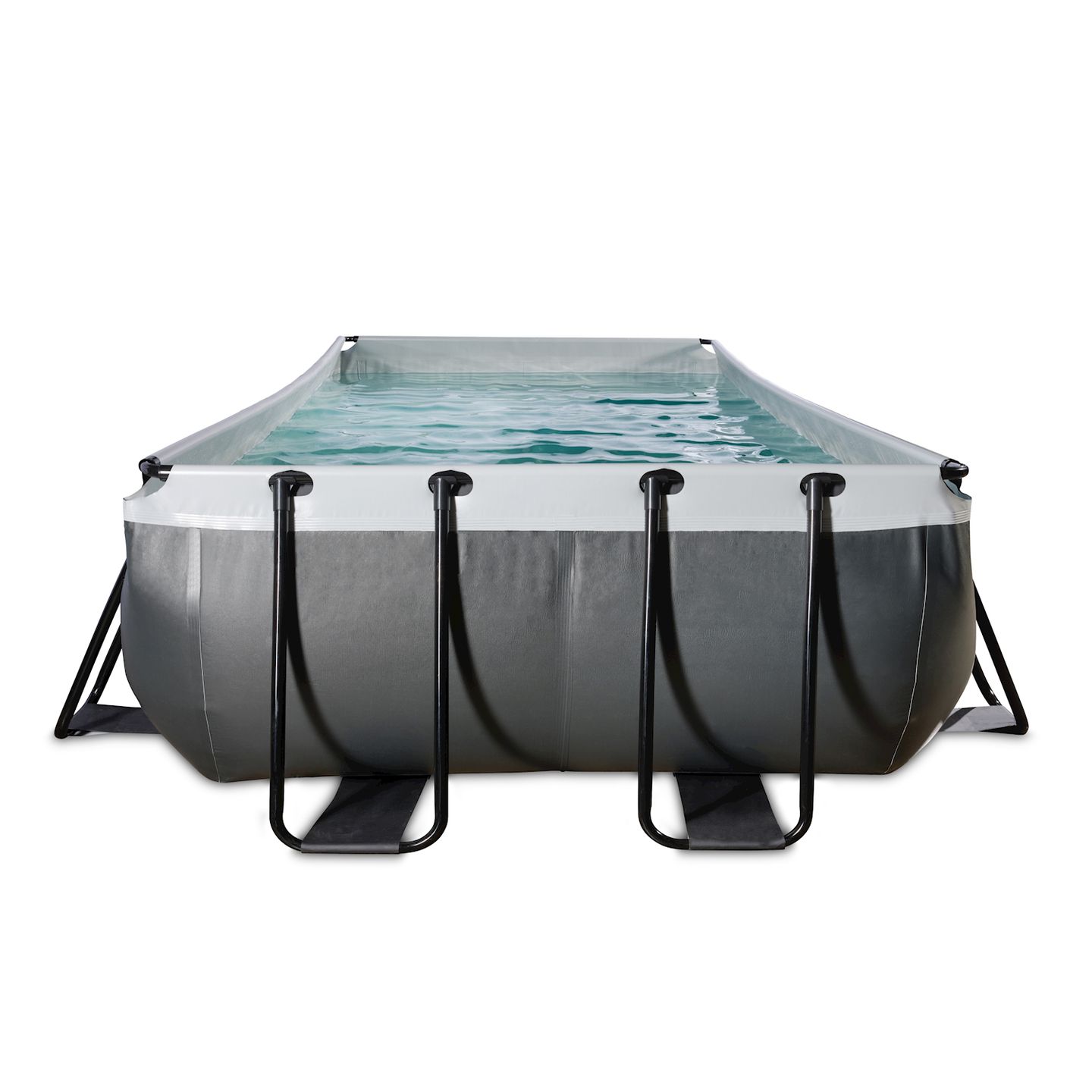 Pool inkl. Sandfilterpumpe 540x250x100 cm - Black Leather