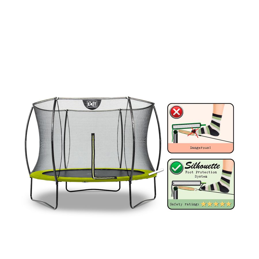 Silhouette Trampolin ø244cm - grün