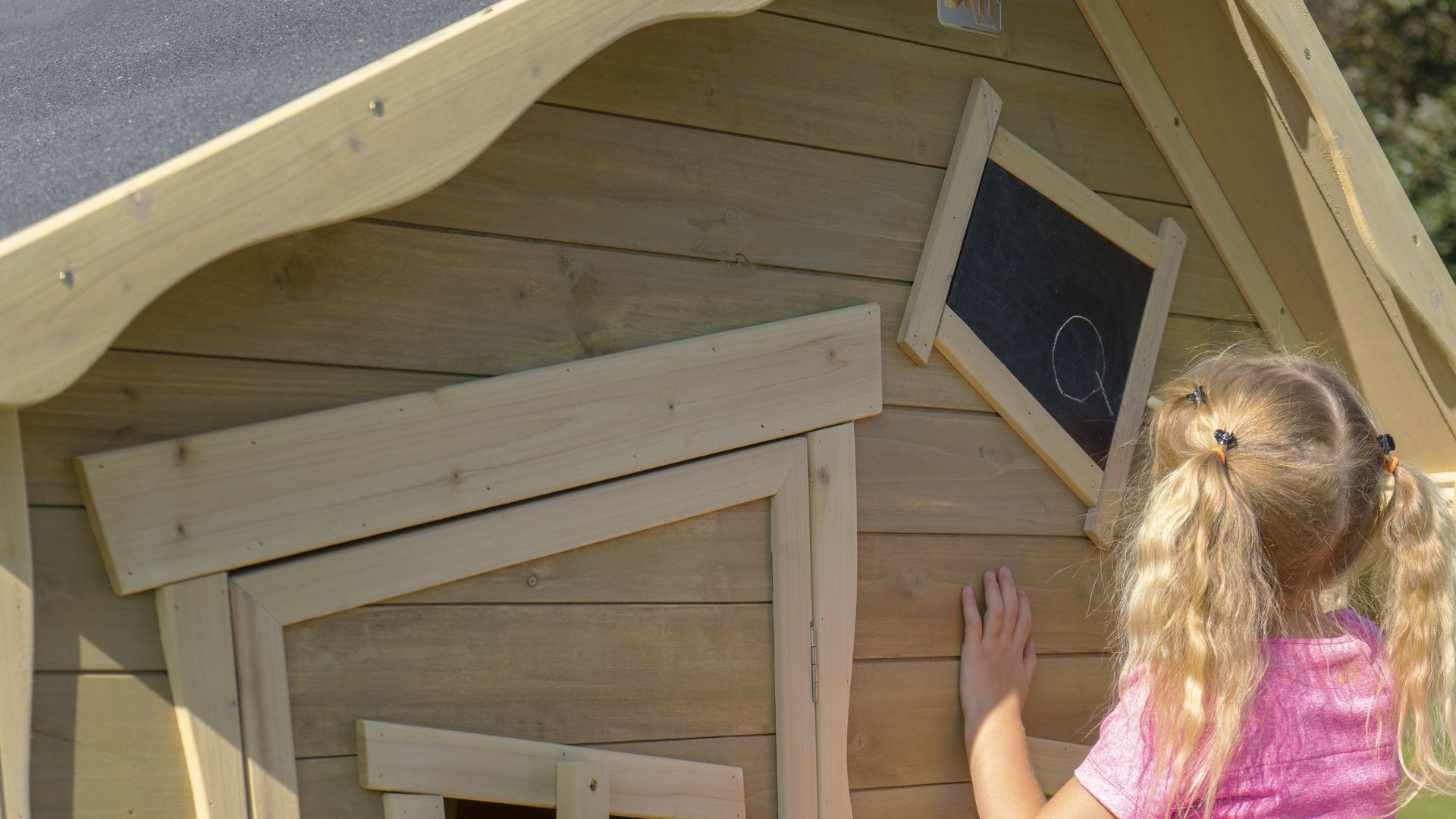 Crooky 100 Holzspielhaus - graubeige