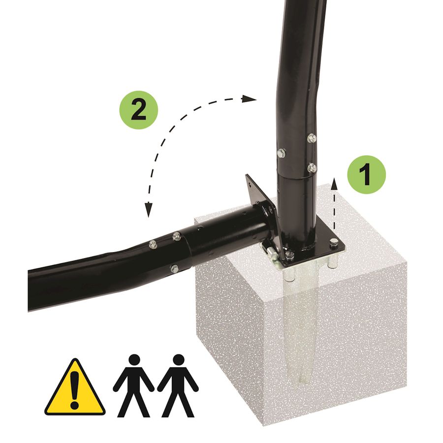 Galaxy Basketballkorb für Bodenmontage inkl. Dunkring Black Editi