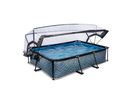 Pool mit Dach inkl. KartuschenfilterPumpe 300x200x65 cm - Stone