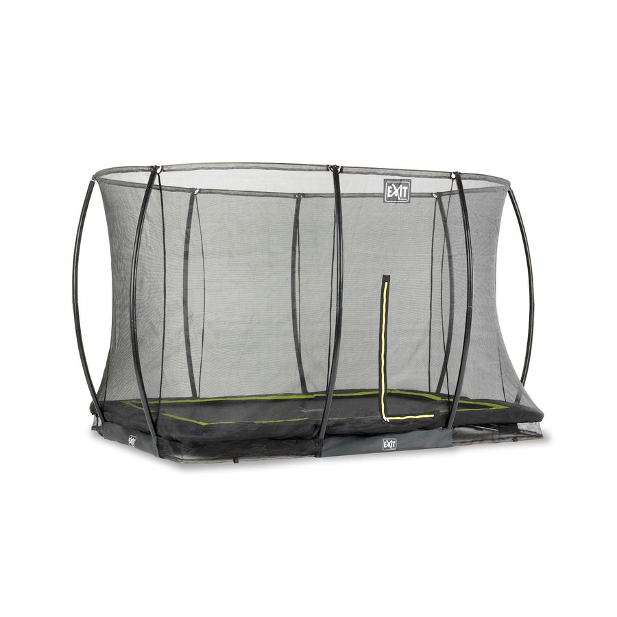 Silhouette Bodentrampolin 244x366cm mit Sicherheitsnetz - schwarz
