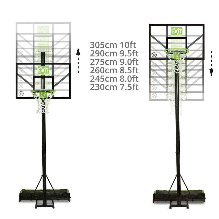 Comet Basketballkorb auf Rädern grün/schwarz