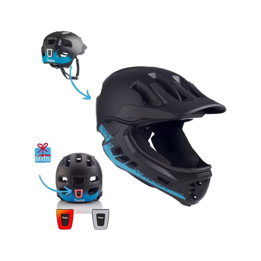 frezzo Rowdy Fullface Helm Rocket schwarz/blau