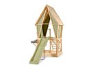 Yuki 550 Holzspielhaus mit Rutsche, Balkon und Küche