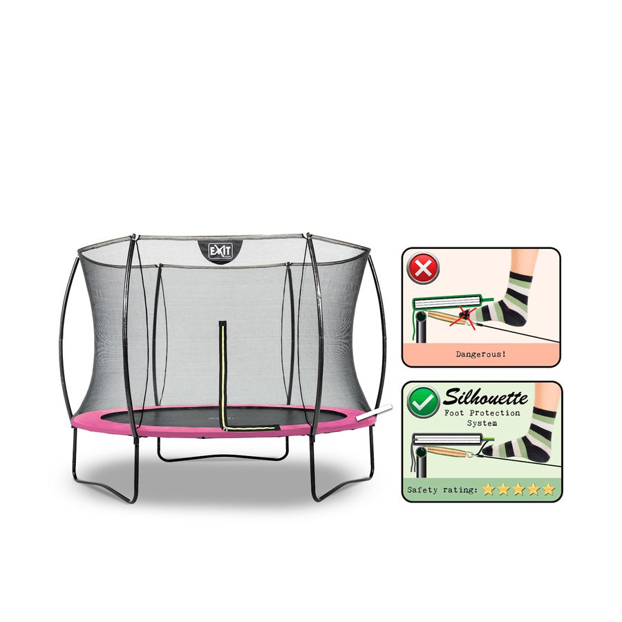 Silhouette Trampolin ø244cm - rosa