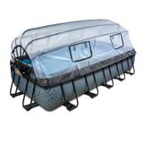 930.3753.99 - Stone Pool 540x250x100cm mit Sandfilterpumpe und Abdeckung - grau