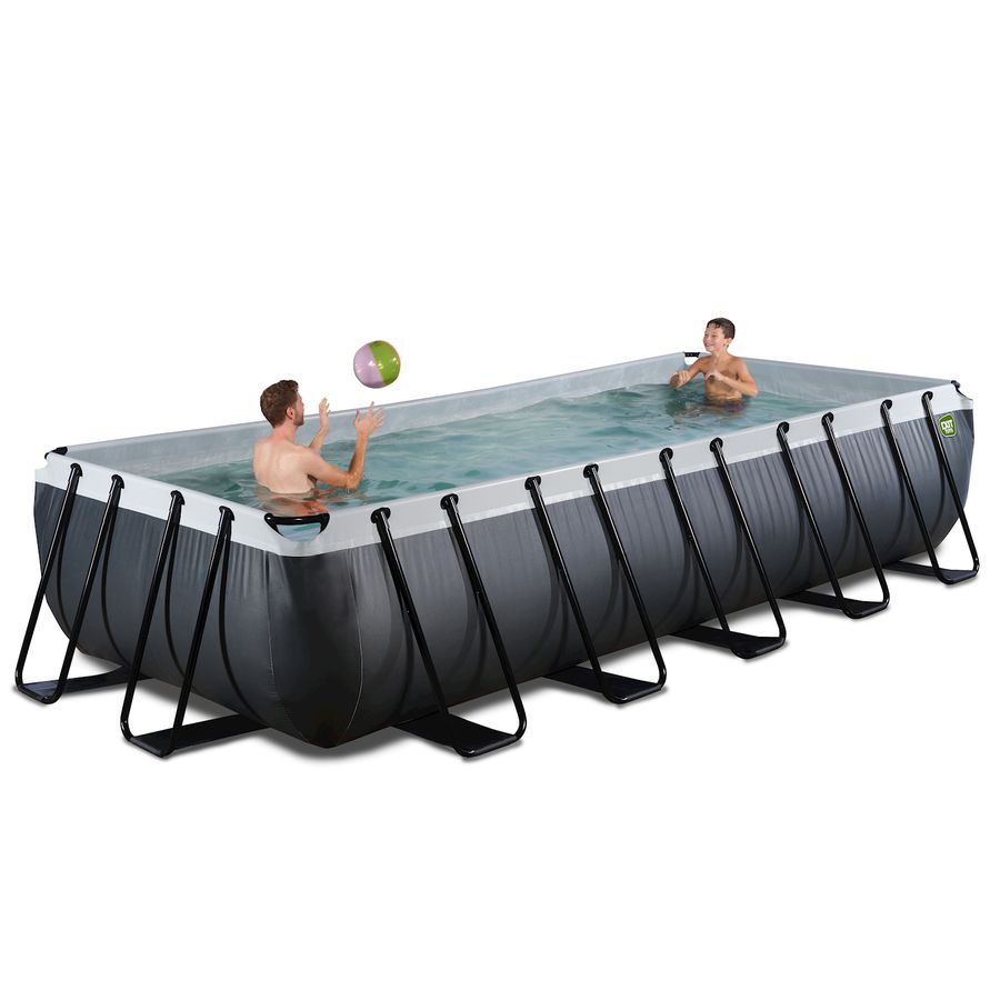Pool inkl. Sandfilterpumpe 540x250x100 cm - Black Leather