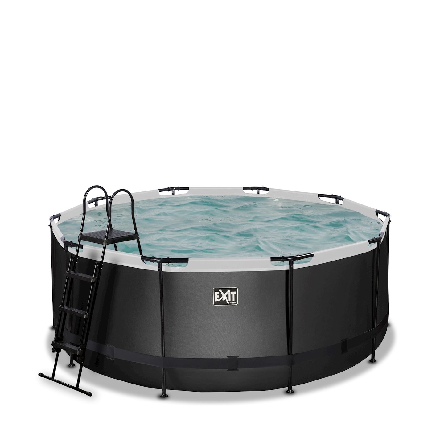Pool inkl. Sandfilterpumpe 360x122 cm - Black Leather