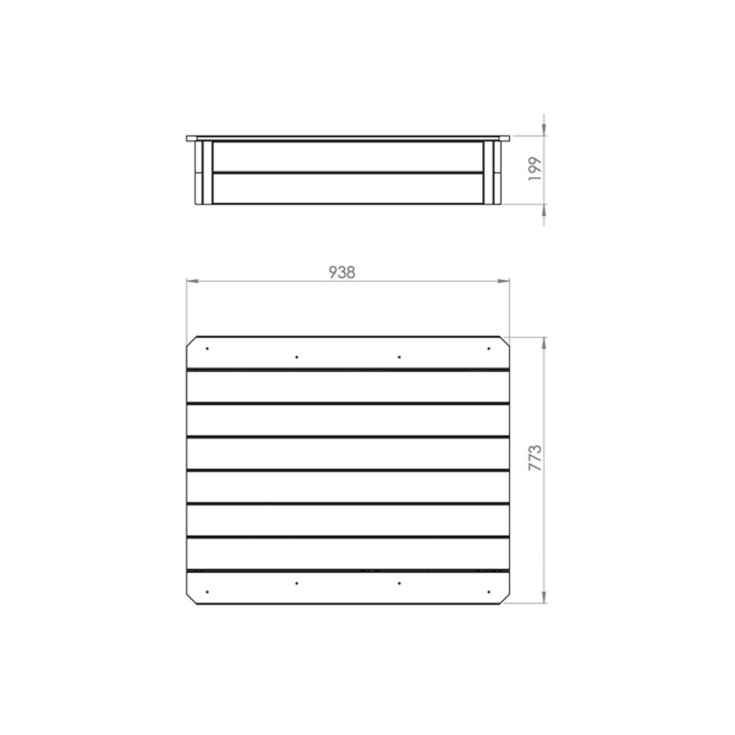 Aksent Holzsandkasten 94x77cm