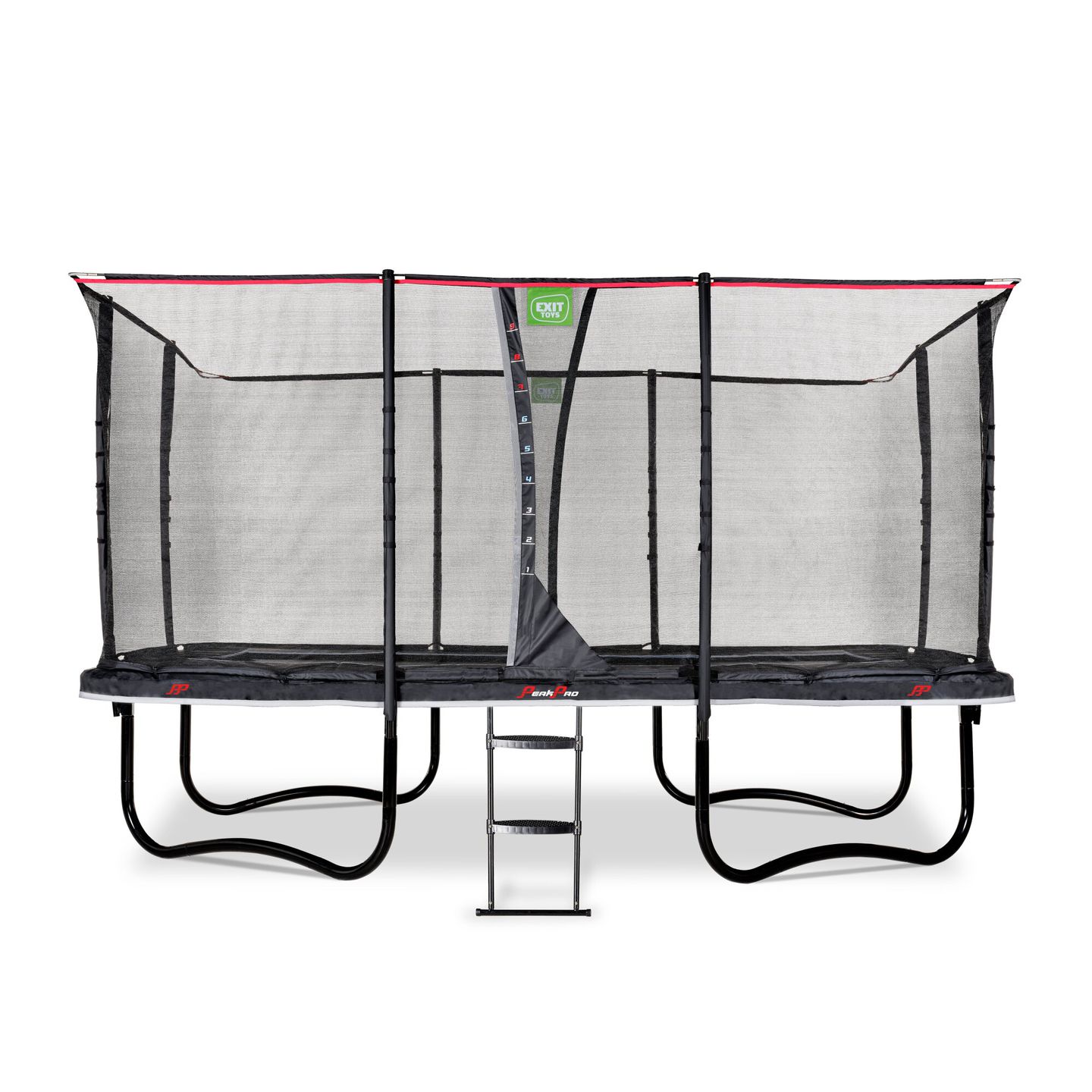 Trampolin PeakPro inkl. Sicherheitsnetz 244x427 cm - schwarz
