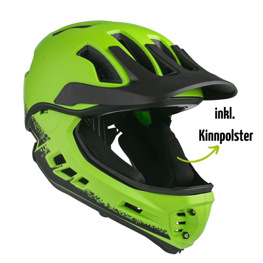 frezzo Rowdy Fullface Helm Frog grün Grösse S