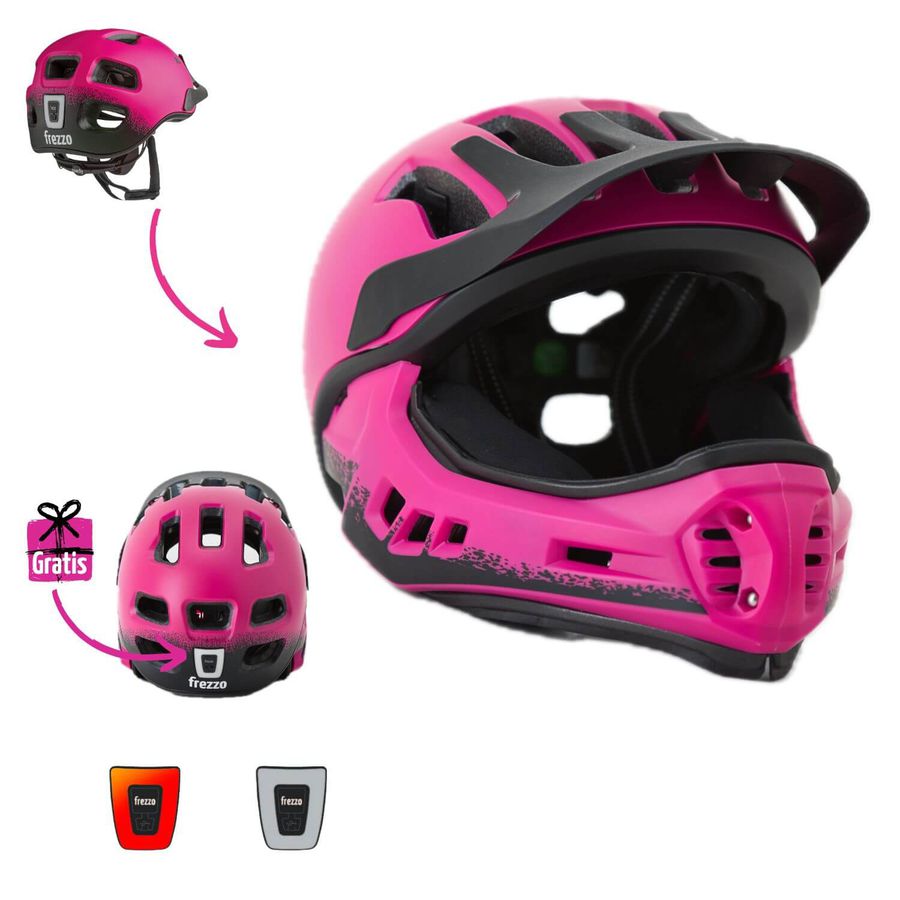 frezzo Rowdy Fullface Helm Unicorn pink Grösse S
