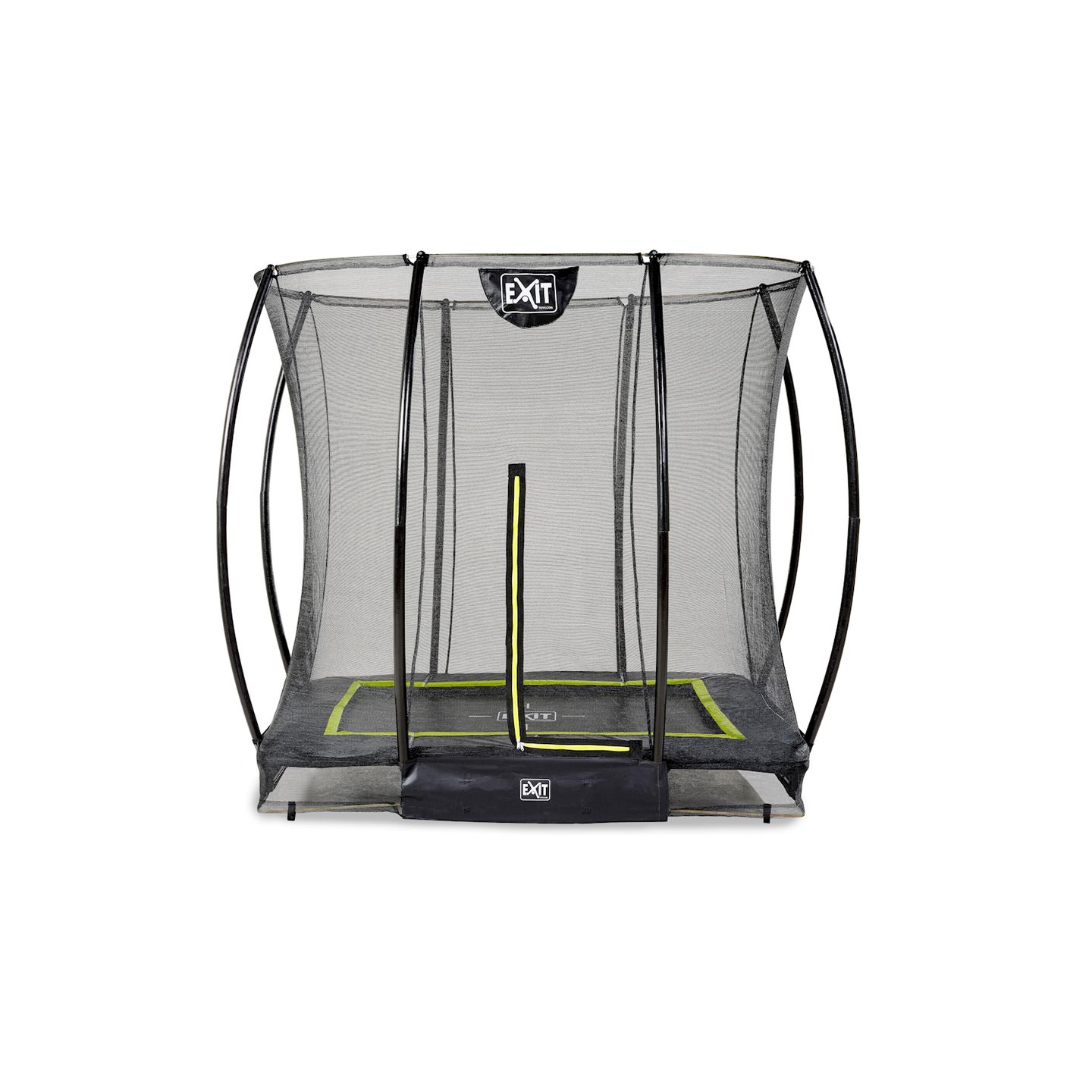 Silhouette Bodentrampolin 153x214cm mit Sicherheitsnetz - schwarz