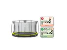 Silhouette Bodentrampolin ø427cm mit Sicherheitsnetz - grün