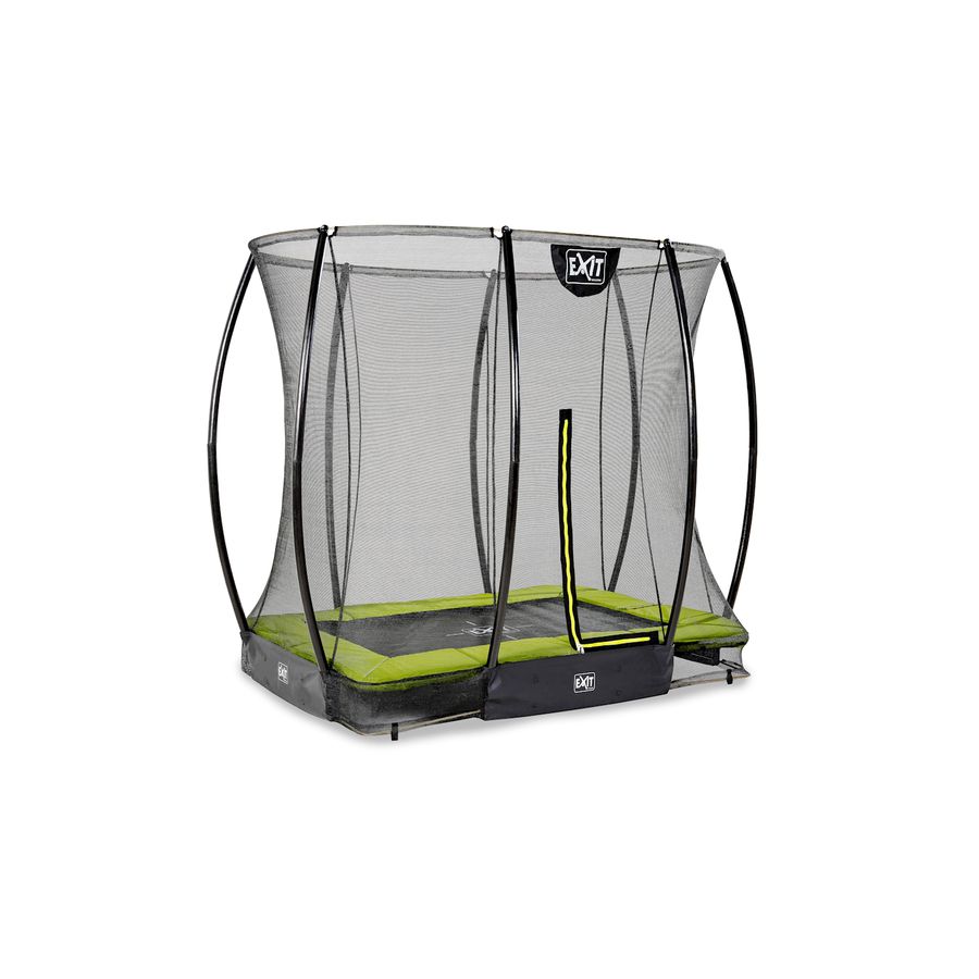 Silhouette Bodentrampolin 153x214cm mit Sicherheitsnetz - grün