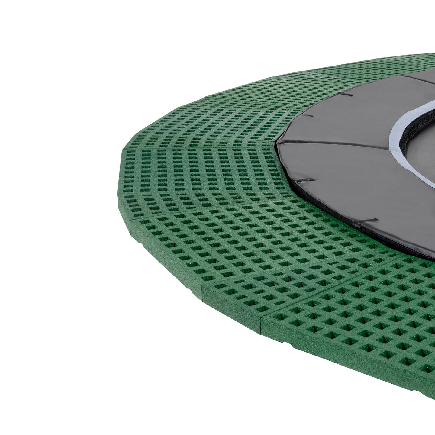 Dynamic ebenerdiges sports Trampolin ø427cm - schwarz