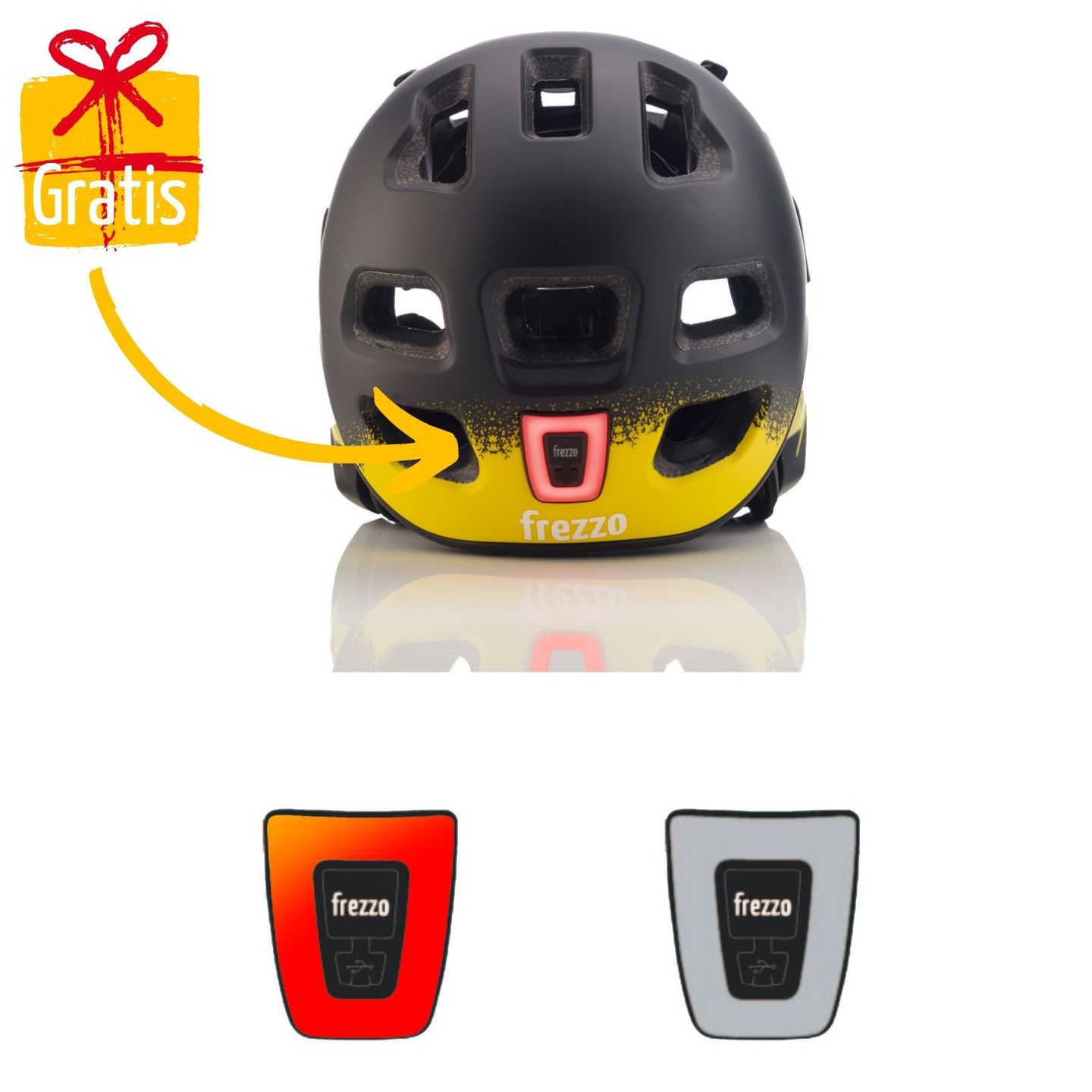 frezzo Rowdy Fullface Helm Star schwarz/gelb Grösse M