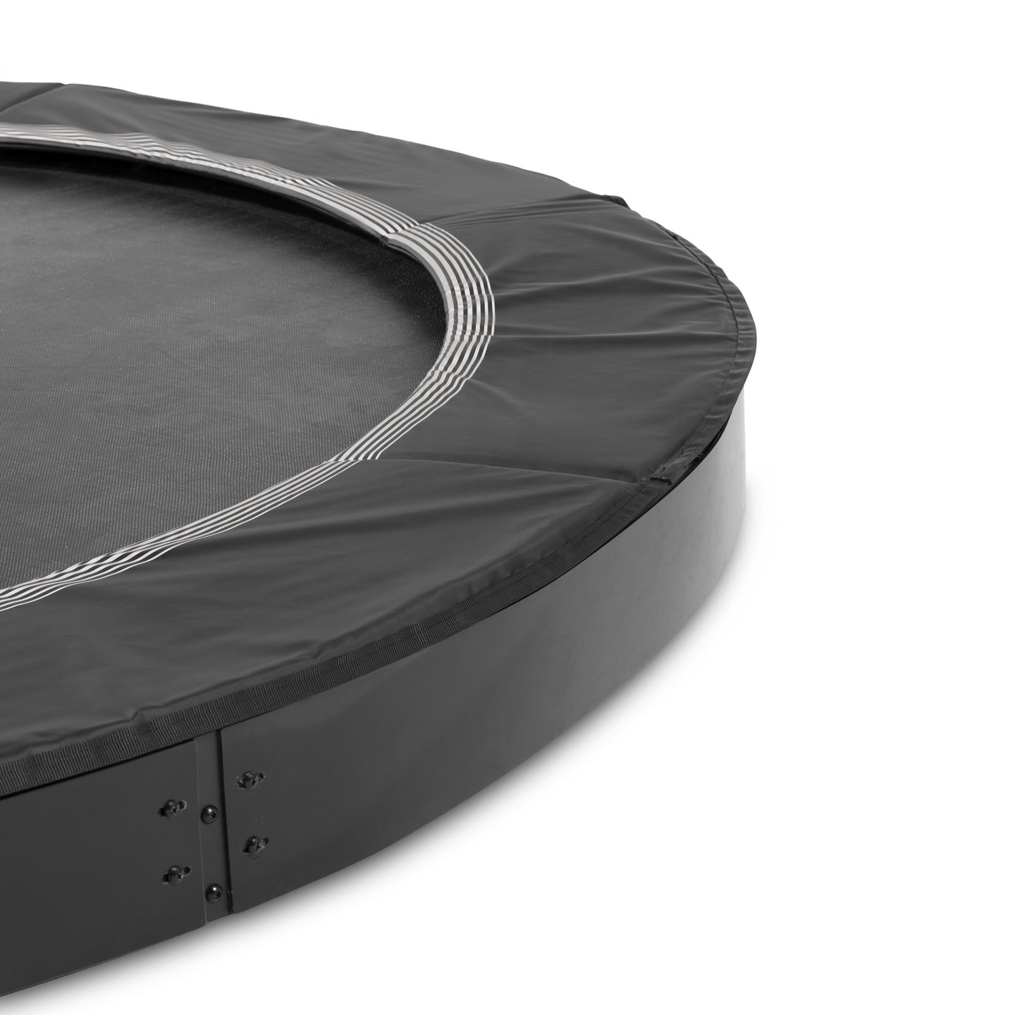 InTerra ebenerdige sports Trampolin ø427cm - schwarz