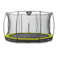 Silhouette Bodentrampolin ø366cm mit Sicherheitsnetz - grün