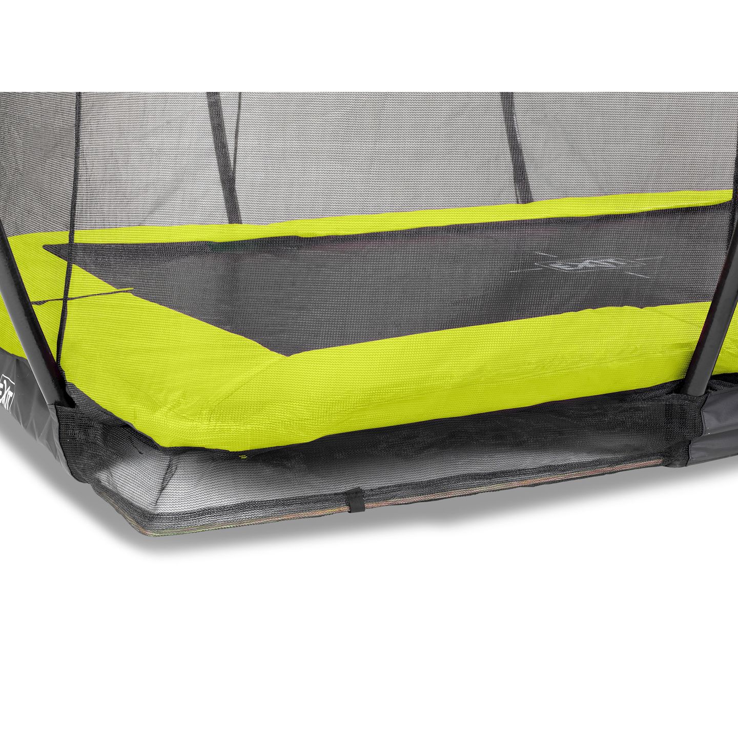 Silhouette Bodentrampolin 244x366cm mit Sicherheitsnetz - grün