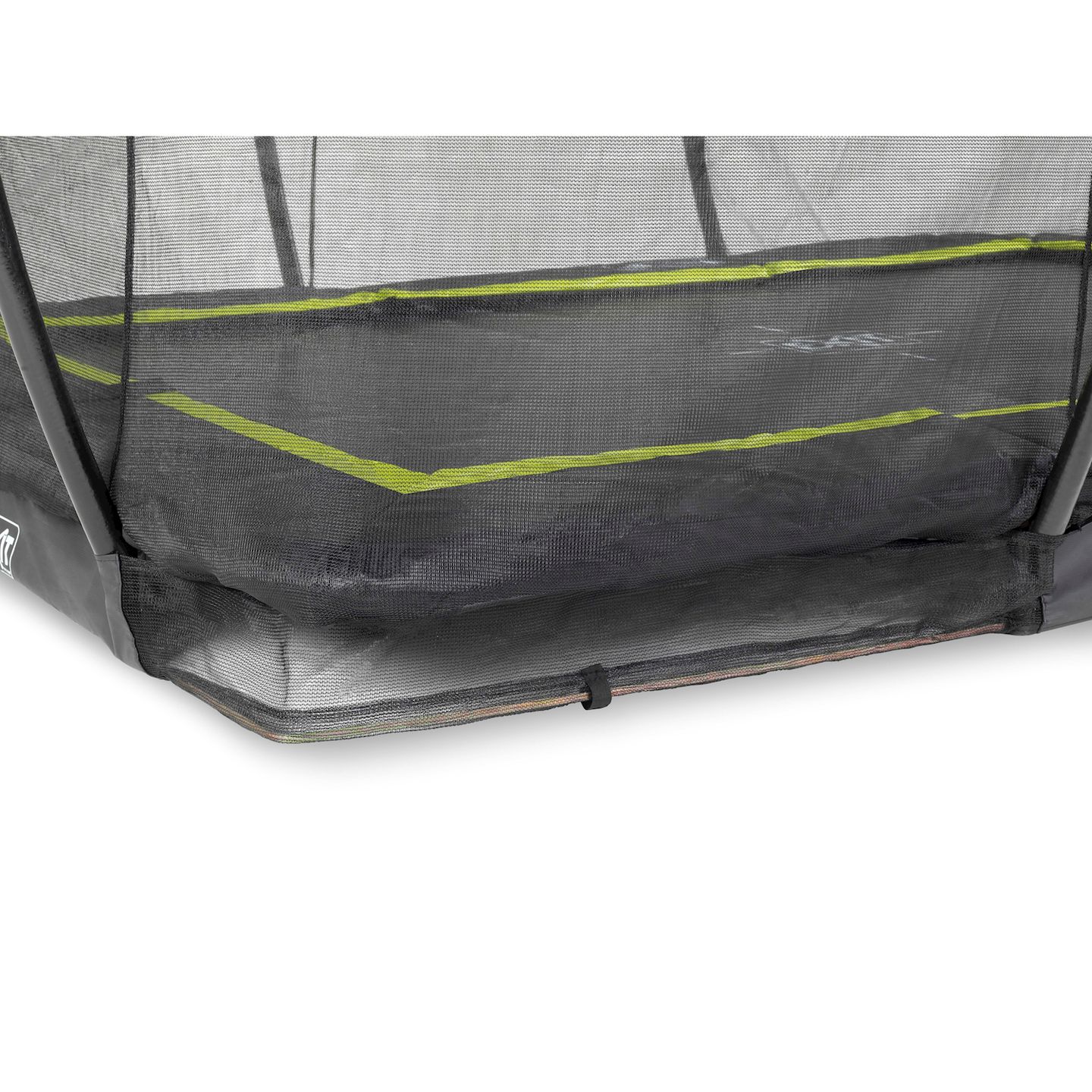 Silhouette Bodentrampolin 214x305cm mit Sicherheitsnetz - schwarz