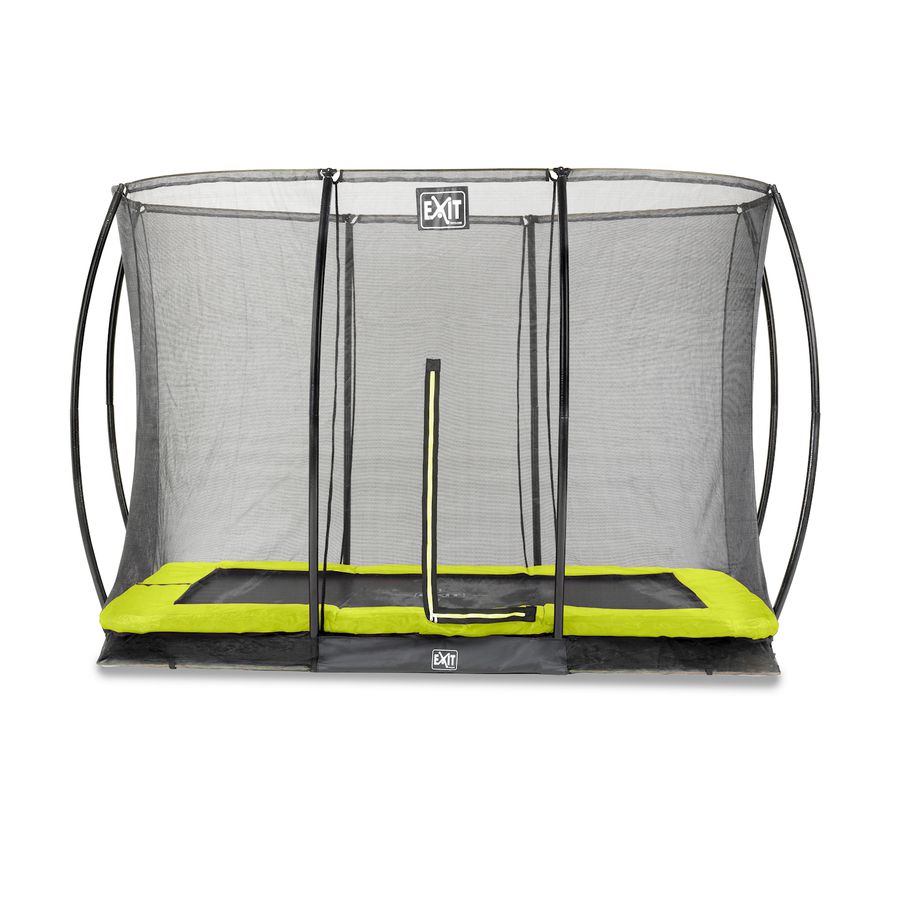 Silhouette Bodentrampolin 214x305cm mit Sicherheitsnetz - grün