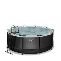 Pool inkl. Sandfilterpumpe 360x122 cm - Black Leather