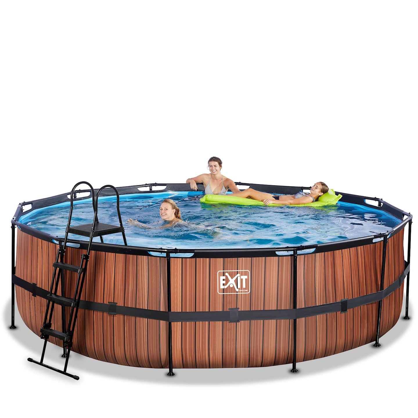 Pool inkl. Sandfilterpumpe 488x122 cm - Wood