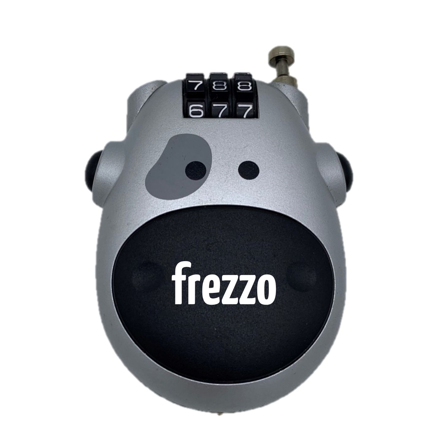 Zahlenkabelschloss Kuh silber