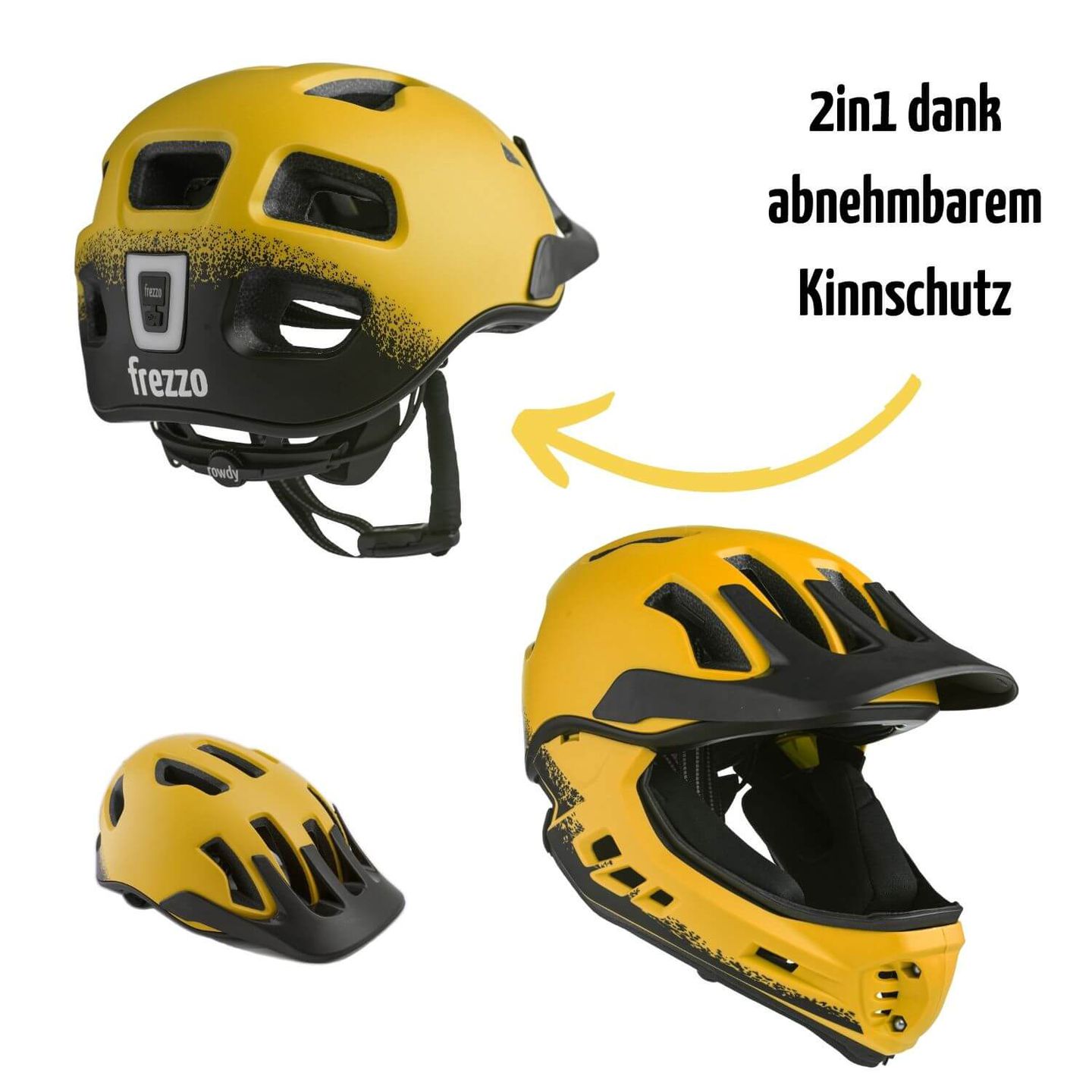 frezzo Rowdy Fullface Helm Sunny gelb