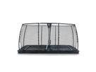Dynamic ebenerdiges Trampolin 244x427cm mit Sicherheitsnetz - schwarz