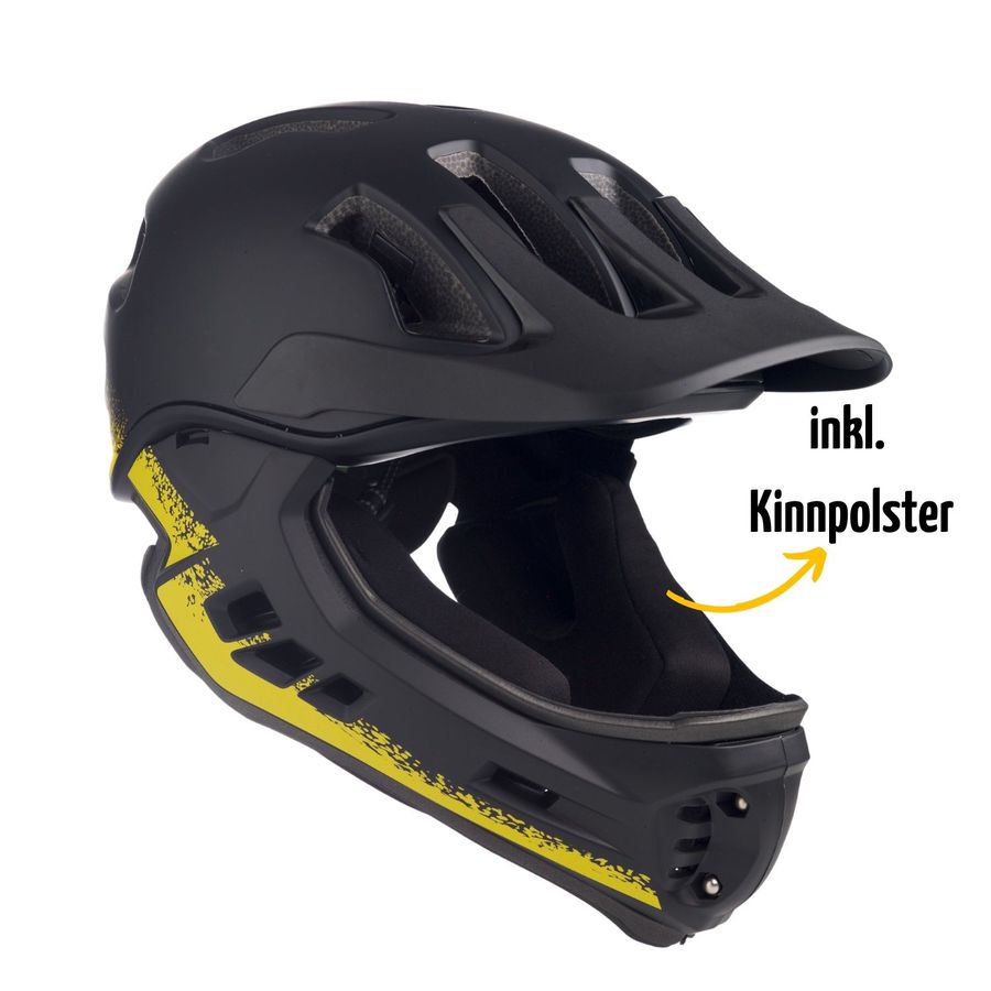 frezzo Rowdy Fullface Helm Star schwarz/gelb Grösse M