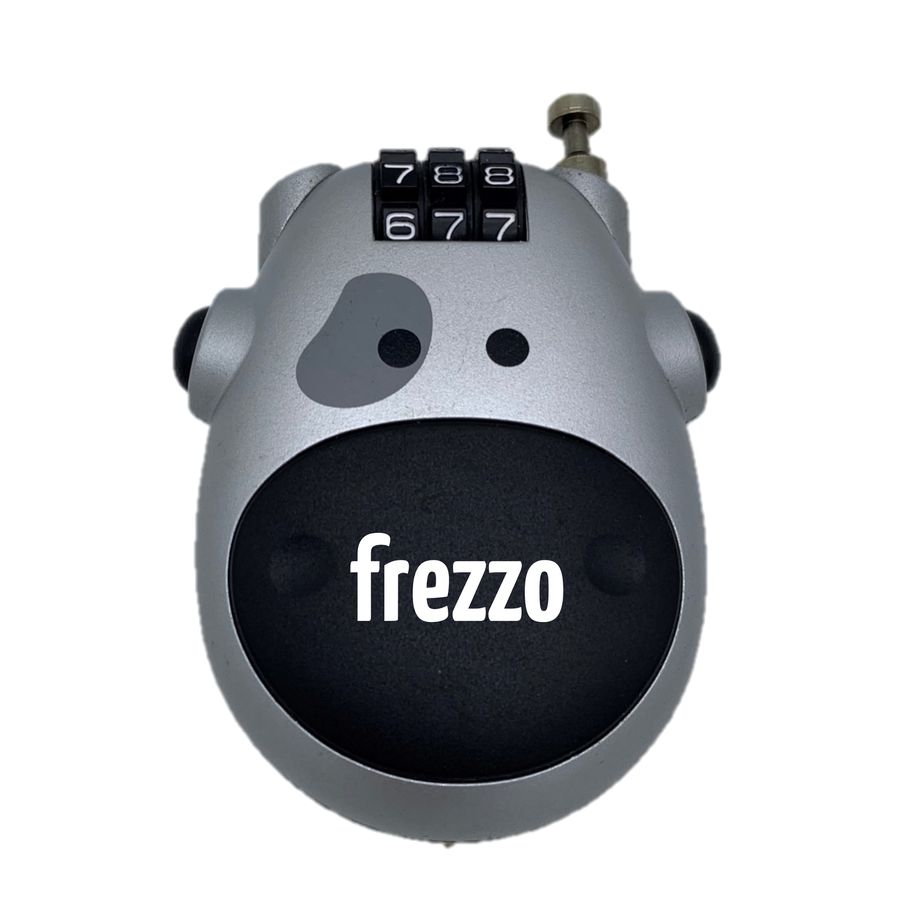 Zahlenkabelschloss Kuh silber