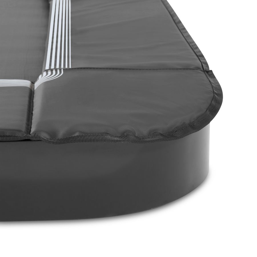InTerra ebenerdige sports Trampolin 244x366cm - schwarz