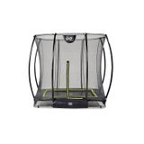 912.9557 - Silhouette Bodentrampolin 153x214cm mit Sicherheitsnetz - schwarz