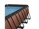 Pool inkl. Sandfilterpumpe 400x200x100 cm - Wood