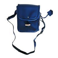 Lenkertasche Rucksack Leder blau