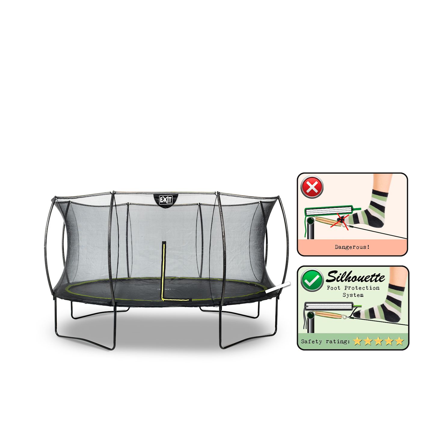 Silhouette Trampolin ø427cm - schwarz