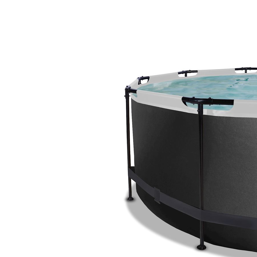 Pool inkl. Sandfilterpumpe 360x122 cm - Black Leather