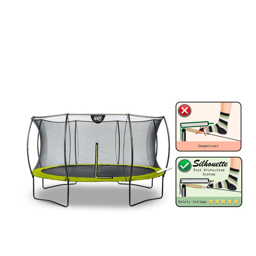 Silhouette Trampolin ø427cm - grün