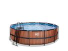 Pool inkl. Sandfilterpumpe 488x122 cm - Wood