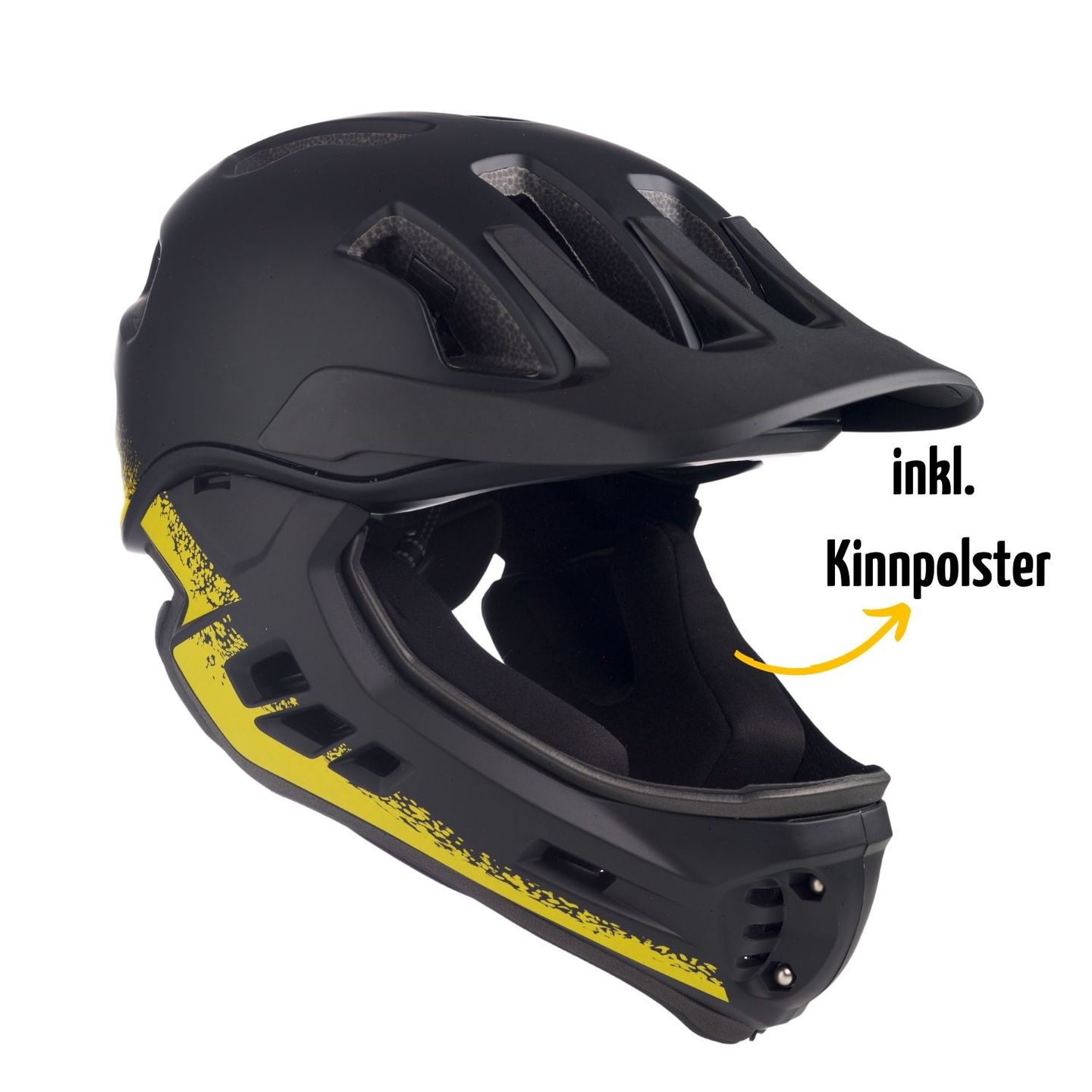 frezzo Rowdy Fullface Helm Star schwarz/gelb Grösse M